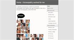 Desktop Screenshot of homeopathyworkedforme.org